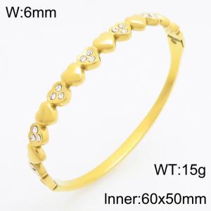Stainless Steel Gold-plating Bangle - KB210555-KSZ