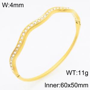Stainless Steel Gold-plating Bangle - KB210556-KSZ
