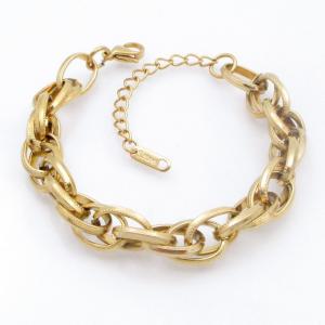 Stainless Steel Gold-plating Bracelet - KB210798-SP