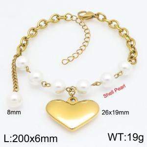 Stainless Steel Gold-plating Bracelet - KB210945-Z