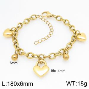 Stainless Steel Gold-plating Bracelet - KB211058-Z