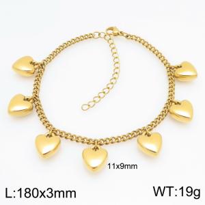 Stainless Steel Gold-plating Bracelet - KB211060-Z