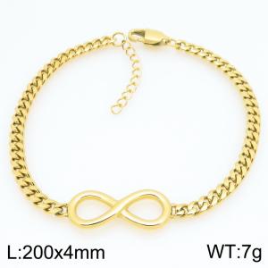 Stainless steel infinity symbol bracelet - KB211376-KFC