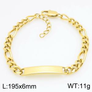 Stainless steel bracelet factory direct supply hot selling simple smooth curved bracelet - KB211378-KFC
