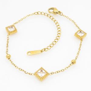 Stainless Steel Gold-plating Bracelet - KB211784-AQ