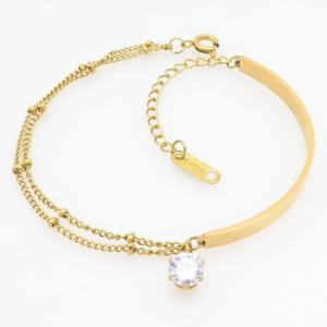 Stainless Steel Gold-plating Bracelet - KB211830-MN