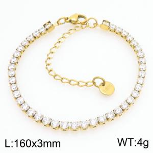 Stainless Steel Stone Bracelet - KB211869-GSD