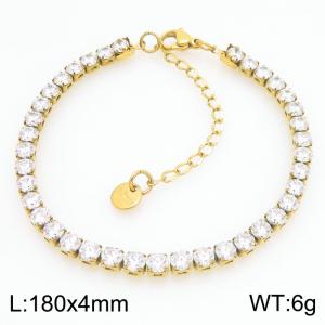 Stainless Steel Stone Bracelet - KB211877-GSD