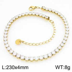 Stainless Steel Stone Bracelet - KB211879-GSD