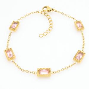 Stainless Steel Stone Bracelet - KB211887-HDJ