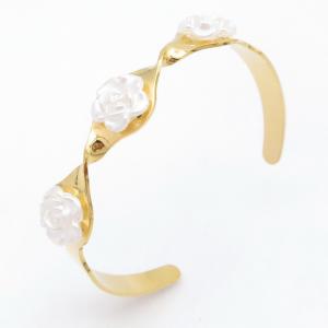 Stainless Steel Gold-plating Bangle - KB212027-SP