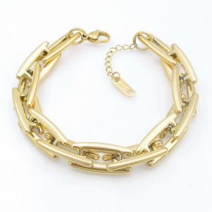 Stainless Steel Gold-plating Bracelet - KB212045-SP