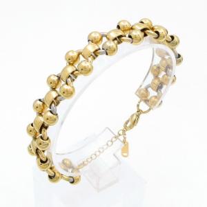 Stainless Steel Gold-plating Bracelet - KB212049-SP