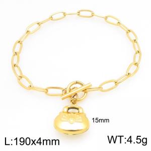 Stainless Steel Gold-plating Bracelet - KB212119-Z