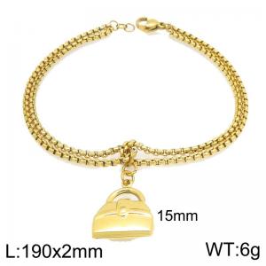 Stainless Steel Gold-plating Bracelet - KB212664-Z