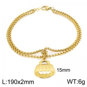 Stainless Steel Gold-plating Bracelet - KB212666-Z