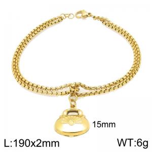 Stainless Steel Gold-plating Bracelet - KB212668-Z