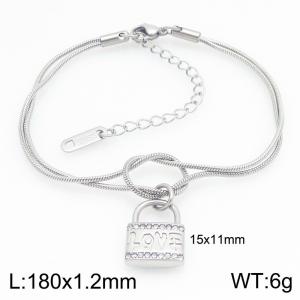 Stainless Steel Stone Bracelet - KB212677-Z
