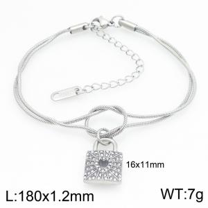 Stainless Steel Stone Bracelet - KB212679-Z