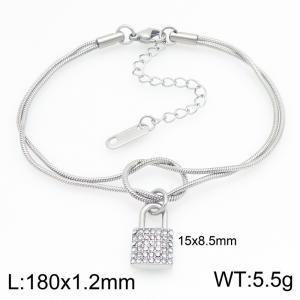 Stainless Steel Stone Bracelet - KB212681-Z