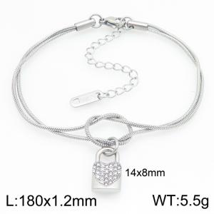 Stainless Steel Stone Bracelet - KB212685-Z