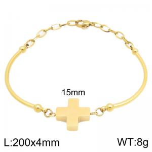 Stainless Steel Gold-plating Bracelet - KB212707-Z