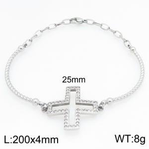 Stainless Steel Stone Bracelet - KB212714-Z