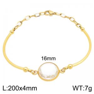 Stainless Steel Stone Bracelet - KB212723-Z