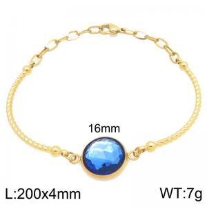 Stainless Steel Stone Bracelet - KB212725-Z