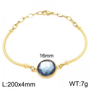Stainless Steel Stone Bracelet - KB212727-Z