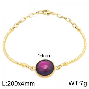 Stainless Steel Stone Bracelet - KB212729-Z