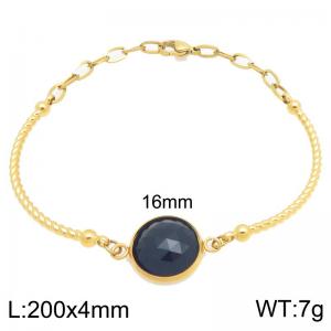 Stainless Steel Stone Bracelet - KB212731-Z