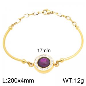 Stainless Steel Stone Bracelet - KB212743-Z