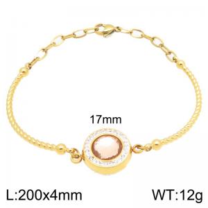 Stainless Steel Stone Bracelet - KB212757-Z