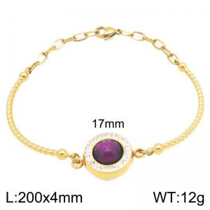 Stainless Steel Stone Bracelet - KB212759-Z