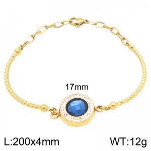 Stainless Steel Stone Bracelet - KB212761-Z