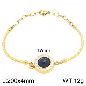 Stainless Steel Stone Bracelet - KB212763-Z