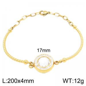 Stainless Steel Stone Bracelet - KB212765-Z