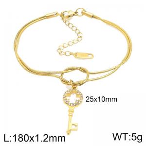 Stainless Steel Gold-plating Bracelet - KB212768-Z