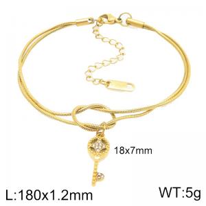 Stainless Steel Gold-plating Bracelet - KB212769-Z