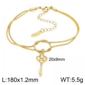 Stainless Steel Gold-plating Bracelet - KB212770-Z
