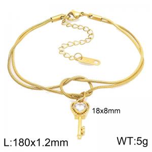 Stainless Steel Gold-plating Bracelet - KB212771-Z