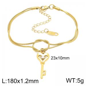 Stainless Steel Gold-plating Bracelet - KB212772-Z