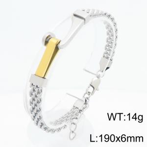 Stainless Steel Gold-plating Bracelet - KB212810-KFC