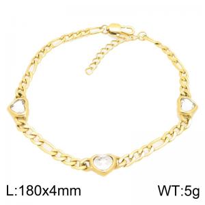Stainless Steel Stone Bracelet - KB212821-KFC