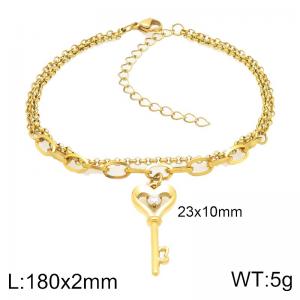 Stainless Steel Gold-plating Bracelet - KB213042-Z