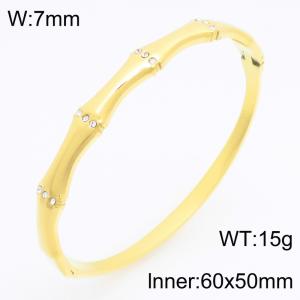 Stainless Steel Stone Bangle - KB213092-KSZ
