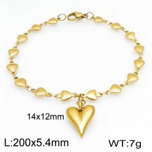Stainless Steel Gold-plating Bracelet - KB213132-Z