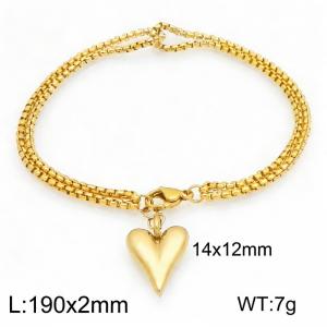 Stainless Steel Gold-plating Bracelet - KB213134-Z