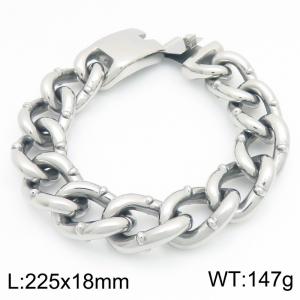 Men's stainless steel cast bracelet suitable for daily jewelry wear - KB213362-KJX